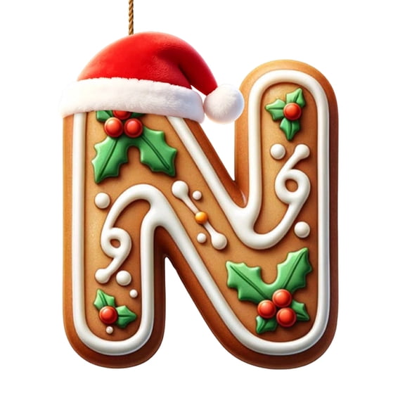 26 Letters Christmas Tree Hanging Ornaments, Personalized Pendants for Holiday Decor