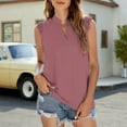 thumbnail image 2 of Annhoo Womens Tank Tops Lace Cap Sleeve V-Neck Lightweight Tunic Shirts Trendy Summer Business Dressy Blouse, 2 of 6