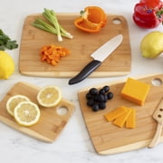 3-Piece Two-Tone Bamboo Serving and Cutting Board Set