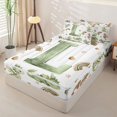 thumbnail image 2 of Castle Fairy Dragon Letter L Zipper Twin Comforter Sets with Fitted Sheet and 2 Pillowcases,Watercolor Animal Rainbow Zipper Bedding Set,4-Piece,Reversible, 2 of 6