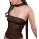 thumbnail image 3 of Tops de Tubo Y2K para Mujer, Sin Tirantes, Sin Mangas, para Salir, Ajustados, Sin Espalda, Estilo Bandeau, Ropa Estética. Marrón L, 3 of 7