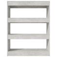 thumbnail image 5 of vidaXL Book Cabinet/Room Divider Concrete Grey 80x30x103 cm Engineered wood, 5 of 5