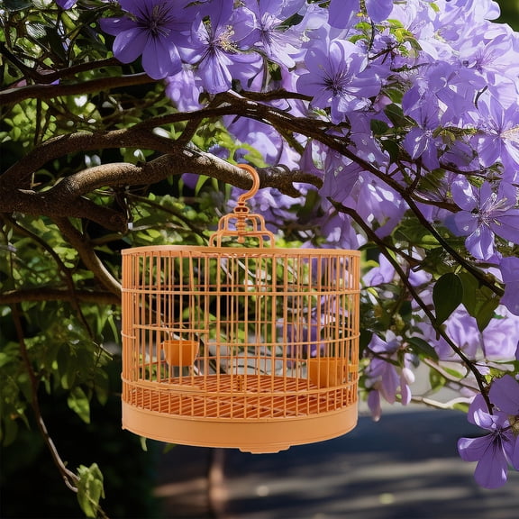 GETAJGHSD Fancy Bird Cage Bird Cage Decoration Yellow Round 1Set