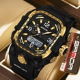 thumbnail image 3 of 2026 New Square Digital Watches for Men  Waterproof Unique Rectangle Watch Stopwatch Countdown Alarm Analog Silicone Strap, 3 of 8