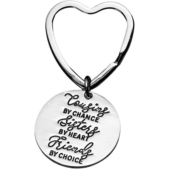 Cousin Keychain, Cousin Gift- Cousins By Chance, Sisters By Heart, Friends By Choice Keychain, Cousin Jewelry, Gift for Cousins, Best Cousin Ever Gift