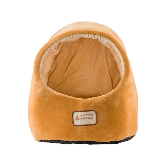 Armarkat Covered Pet Cat Bed, Brown