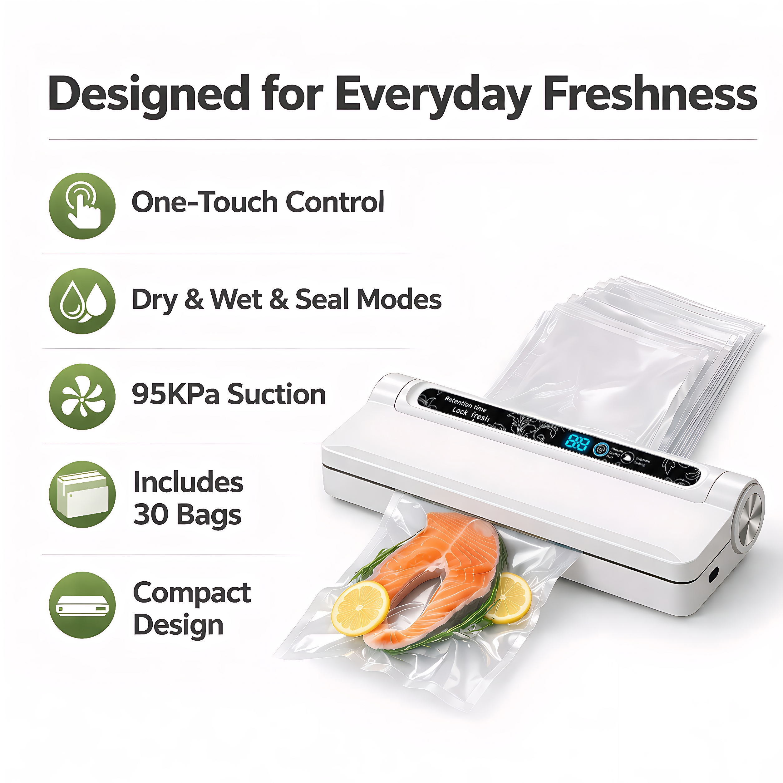 Starbiao Vacuum Sealer Machine with Dry & Moist Modes photo 3