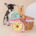 thumbnail image 3 of Juguete para perros, juguete para masticar con rosquillas de peluche interactivo, suave seguro para perros, amarillo Feliz Sencillez, 3 of 5