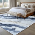 thumbnail image 5 of 5x8 Washable Area Rug, Marble Texture Non-Slip Large Rectangle Rug for Living Room Dining Room, Grey White Abstract Crack Modern Indoor Floor Mat for Home Decor, 5 of 9