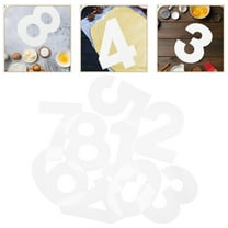 GOOHOCHY 9pcs Reusable 8 Inch Number Cake Molds 0-8 Number Stencils For Baking Diy Cake Baking Pans For Birthday Cake Decorations