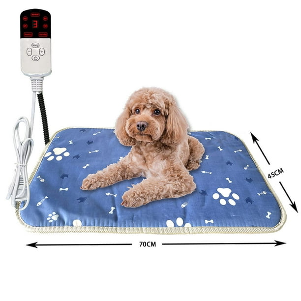 Pet Heat Pad 75 45cm Electric Dog Heat Pad Pet Heating Pad with 9 Adjustable Temperature and Adjustable Timer Safety Waterproof Heated Pad Mat with