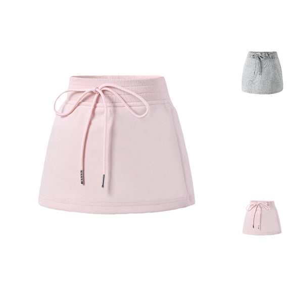 HJYCHN Skorts for Girls High Waist Drawstring Sport Skirt with A Line Silhouette for Casual Wear and Daily Activities Back to School Supplies 3-4 Years
