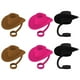 thumbnail image 1 of Adornos de paja para beber, Protector de paja con forma de sombrero de vaquero, sello hermético, cubierta de puntas de paja de silicona creativa para Mezcla de 6 piezas., 1 of 9