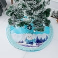 thumbnail image 7 of Light Blue Christmas Tree Skirt, Luxury Faux Fur with Snowflakes for Blue Christmas Ornaments Winter Wonderland Decorations 43IN B, 7 of 7