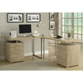 thumbnail image 2 of Computer Desk Home Office Laptop Storage Drawers 48"L Work Metal Natural, 2 of 5