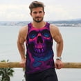 thumbnail image 6 of Salouo Purple-Red Skull for Men's Tank Tops,Sleeveless Muscle Shirts for Men Quick Dry Workout Tank Top Gym Muscle Tee Fitness Bodybuilding Sleeveless T Shirt-XX-Large, 6 of 7