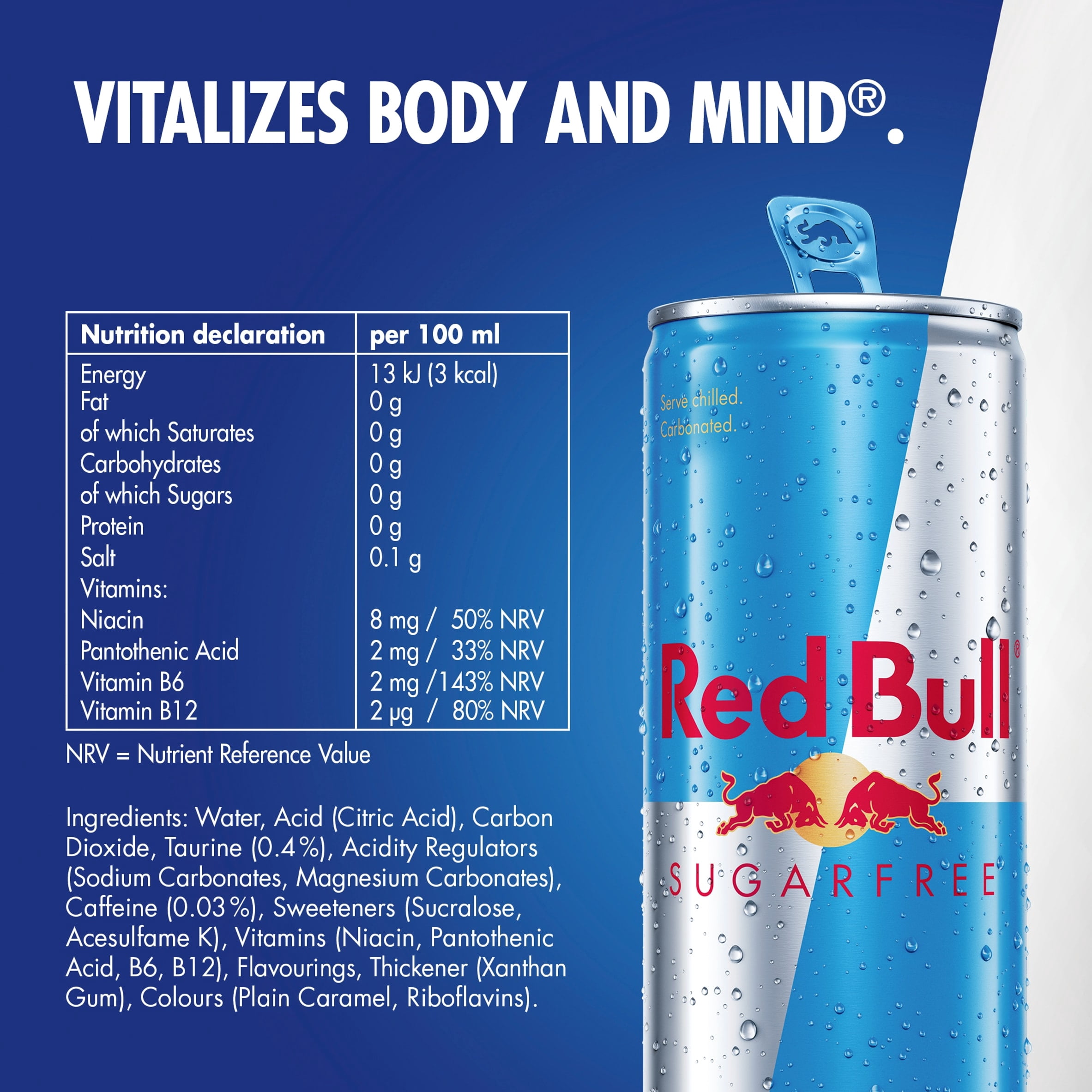 Red Bull Sugar Free Energy Drink 355Ml, Imported from Britain