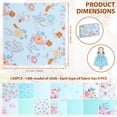 thumbnail image 2 of Threns 126Pcs Quilting Cotton Fabric Squares Sheets, Patchwork Cotton Fabric Sets, Multi-Color Printed Craft Fabric for DIY Sewing Scrapbooking Quilting Craft Patchwork,5" x 5", 2 of 8