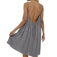 thumbnail image 7 of Horkkom Backless Dresses for Women Solid Color Sleeveless Midi Dresses Summer Beach Flowy Dresses XXL, 7 of 7