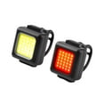 thumbnail image 2 of Bicycle Lights Set, 2-pack Waterproof Headlight and Taillight, 150 Lumen Front and 80 Lumen Rear with Rubber Straps for Road and Mountain Bikes, for Night Cycling Safety and Outdoor Commuting, 2 of 9