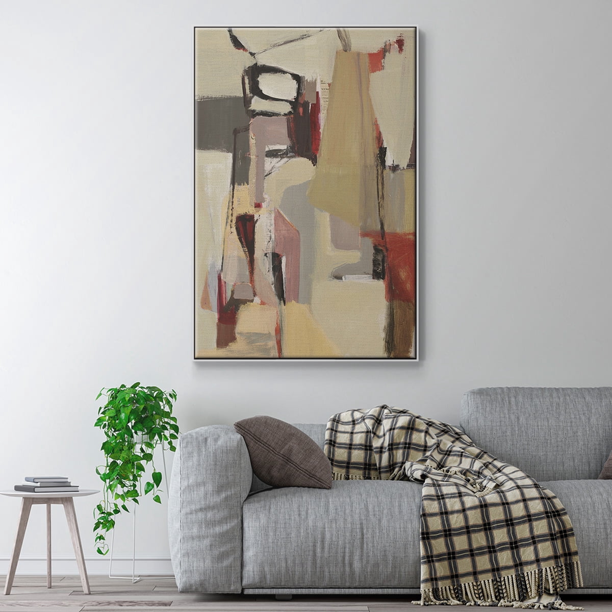 Peaches Framed Premium Gallery Wrapped Canvas - Ready to Hang - 25 x 37 - White Floating Frame