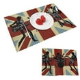 thumbnail image 1 of DouZhe Ensemble de 4 Sets de Table en Polyester, Motif Drapeau Anglais Résistant à la Chaleur pour Table à Manger, 12 Pouces x 18 Pouces, 1 of 6