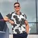 thumbnail image 4 of Balery Black And White Sheeps Camisa Polo de Hombre con Estampado, de Manga Corta y Tejido Medio, Camisa Tipo Golf Polo-3X-Large, 4 of 6