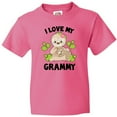thumbnail image 3 of Inktastic Cute Sloth I Love My Grammy with Green Leaves Youth T-Shirt, 3 of 5