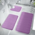 thumbnail image 4 of Tkrady 3 Pieces Memory Foam Bath Mat Sets, For Bathroom Rugs Toilet Mats Soft Comfortable Water Absorption Machine Washable, 4 of 5
