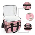 thumbnail image 6 of FORMRS Insulated Cooler Bag 24 Cans Capacity Soft Leakproof Lunch Box with Side Pockets, Pink Gingerbread House, 6 of 7