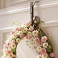thumbnail image 7 of Bcylexb Spring Daisy Eucalyptus Wreaths, 17.7" Decorative Door Wreath Artificial Floral Hanging Wreath for Front Door Farmhouse Home Wall Decor, 7 of 7