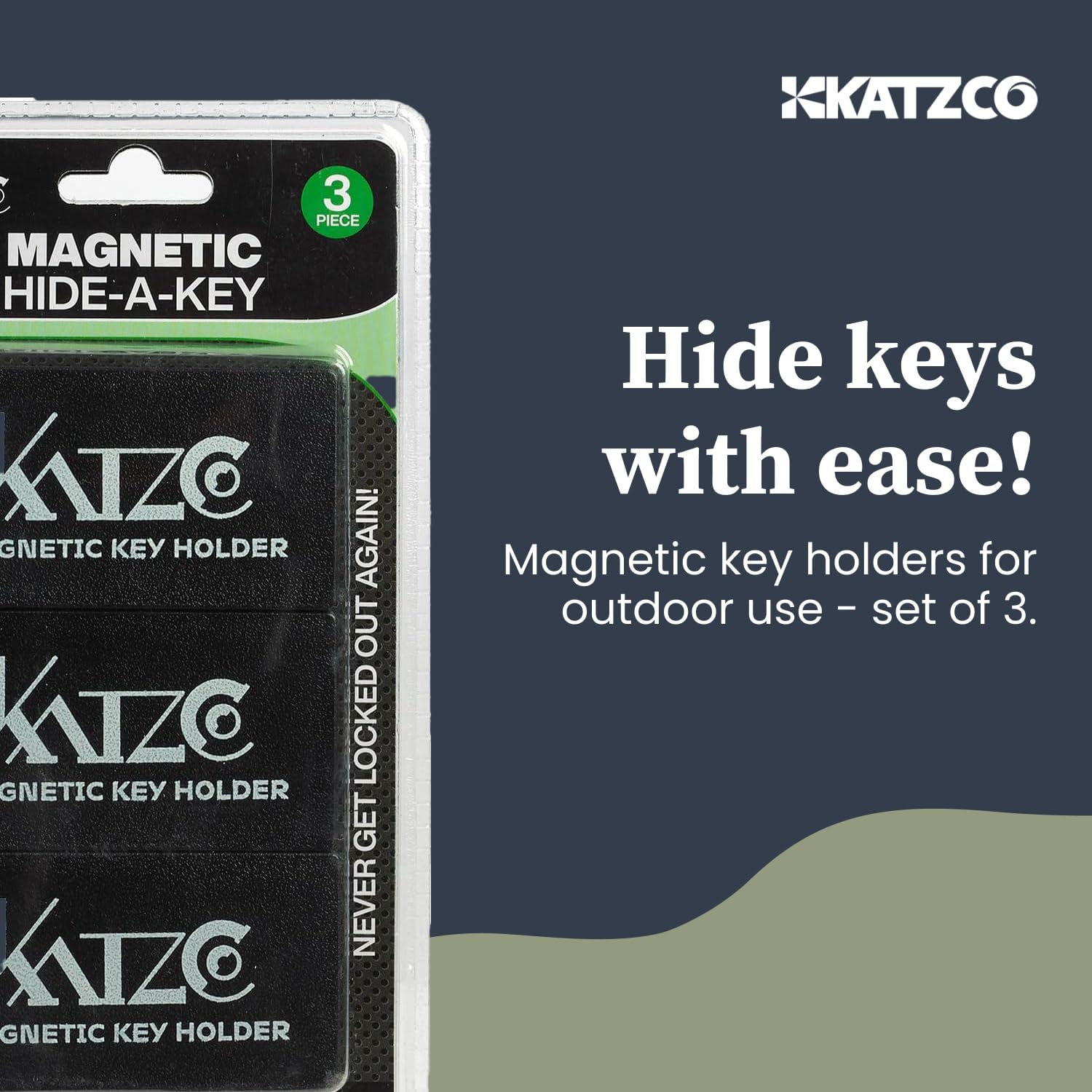 Jumbo Magnetic Key Holder Magnetic Hide-a-Key Case - Jumbo Size Strong ...