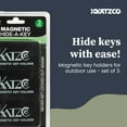 thumbnail image 5 of 3-Pack Magnetic Key Lock Box by Katzco - Hide a Spare Key - 1.25 x 2.75 in Strong Magnet Case for Car, Home, Outdoor Use - Discreet Storage for Emergency Access - Black, 5 of 7