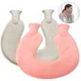 thumbnail image 2 of 1L U-shaped Neck Rubber Odorless Hot Water Bottle with Fleece Cover and Lid Hot Compress, Shoulder Warmer and Neck Protector, Water Injection Rubber Hot Water Bottle, 2 of 9