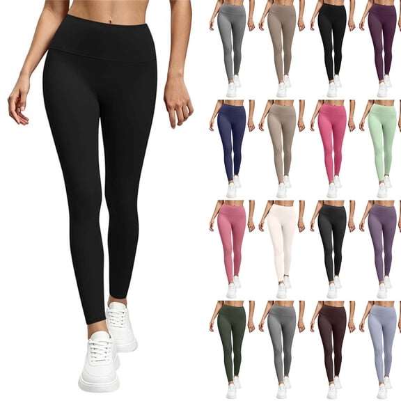 Womens Yoga Pants, Elastic Waist Solid Full Length Casual Pants, Relaxed Fit, Comfort Stretch Trousers, Yoga & Fitness Wear | VerBelle,Army Green L