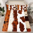 thumbnail image 2 of Homewish Animal Print 4-Piece Full Size Sheets For Teens Boys Girls,Farmhouse Cow Bed Sheets,Western Theme Lightweight Sheet Sets,Lightweight Room Decor, 2 of 7