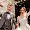 thumbnail image 3 of Clispeed Engagement Decorations Banner Wedding Photo Prop Decoration Golden Rectangular 1 Set, 3 of 6