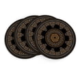 thumbnail image 3 of Black Boho Round Placemats Set of 2 Bohemain Linen Double-Sided Dining Table Place Mat,14 inch, 3 of 4
