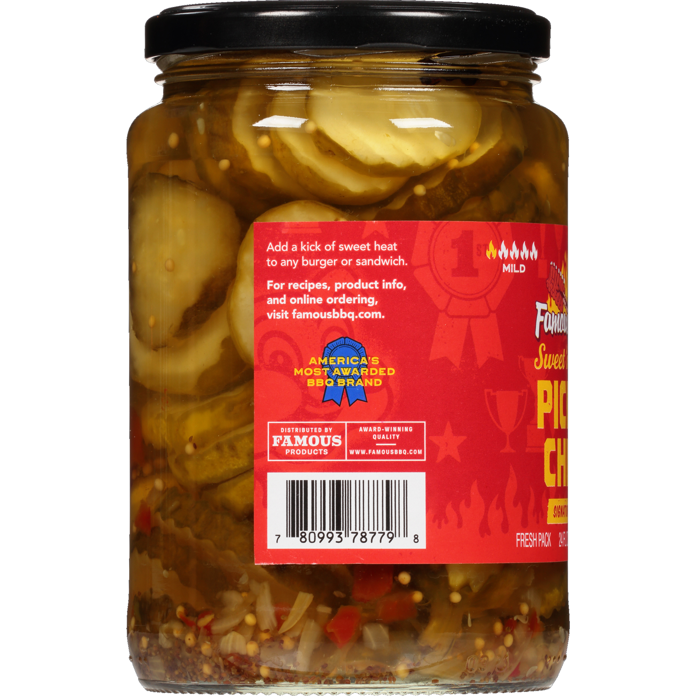 Famous Dave's Sweet 'N Spicy Pickle Chips, 24 fl oz Jar - image 4 of 10