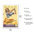 thumbnail image 2 of Golf - Empress Hotel - Victoria British Columbia - Canadian Pacific - Vintage Travel Poster by Norman Fraser c.1939 - Fine Art Matte Paper Print (Unframed) 30x44in, 2 of 4
