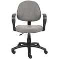 thumbnail image 3 of Boss Office Mid Back Ergonomic Fabric Office Swivel Chair With Arms in Gray, 3 of 6