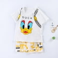 thumbnail image 3 of Traje de verano para niños de puro algodón, camiseta de media manga para niños, ropa deportiva para el hogar, 3 of 5