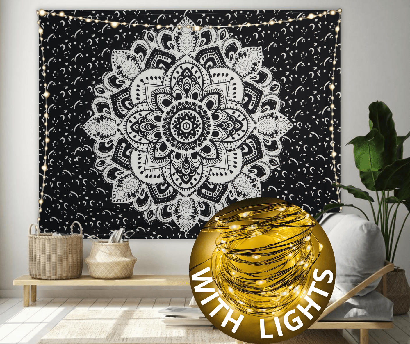 Large Tapestry Wall Hanging Home Decor Hippie Mandala Psychedelic Flower Poster