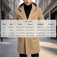 thumbnail image 3 of Trikvn Men Peacoat Wool Winter Trendy Tweed Long Hooded Double Breasted Overcoat Warm Vintage Outerwear with Pockets Thermal, 3 of 7