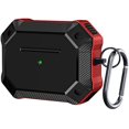 thumbnail image 1 of AirPods Pro Case Cover with Keychain, IBAOLEA Series Military AirPods Pro Case, Full Body Hard Shell Protective (Black & Red) Black & Red, 1 of 7