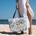 thumbnail image 6 of Kdxio The World Map with Cartoon Animals for Beach Bag for Women Large Beach Tote Bag Waterproof Sandproof Swim Bag with Zipper Pockets Beach Vacation Travel, 6 of 7