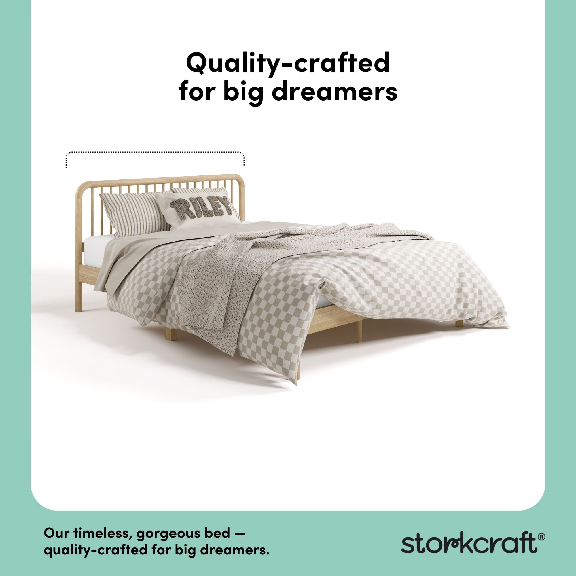 Storkcraft Porto Queen Bed, Natural