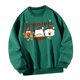 thumbnail image 5 of Sudadera con cuello redondo para mujer, jersey de manga larga con estampado gráfico verde, Tops con cuello redondo para el trabajo, ropa de viaje de , S S, 5 of 8