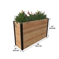 thumbnail image 2 of Vita Mezza 59"L x 16"W x 32"H Large Cedar Parklette Planter, Golden Brown, VT17716, 2 of 10