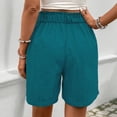 thumbnail image 6 of FAHXNVB Summer Shorts for Women Casual Button High Waist Pleated Shorts Beach Vacation Short Pants with Pockets,XL,Sky Blue, 6 of 6